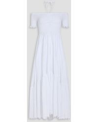 Charo Ruiz - Off-The-Shoulder Cotton-Blend Poplin Maxi Dress - Lyst