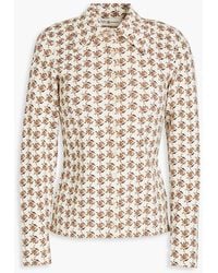 Tory Burch - Dandelion hemd aus einer baumwollmischung mit floralem print - Lyst