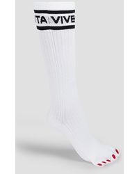 Vivetta - Socken aus baumwoll-jersey mit stickereien - Lyst