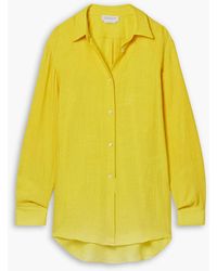 Gabriela Hearst - Reyes Herringbone Cashmere And Silk-Blend Shirt - Lyst