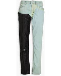 Rick Owens - Halbhohe jeans mit schmalem bein und beschichtung - Lyst