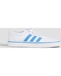 adidas Originals - Adi Ease Faux Leather-trimmed Canvas Sneakers - Lyst