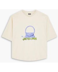 Jacquemus - Sac rond t-shirt aus baumwoll-jersey mit print - Lyst