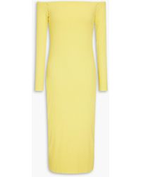 Enza Costa - A Coste Off-the-shoulder Ribbed Jersey Midi Dress - Lyst
