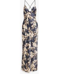 Bec & Bridge - Opaline Floral-print Silk-satin Maxi Dress - Lyst