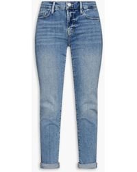 FRAME - Le garcon cropped boyfriend-jeans mit schmaler passform - Lyst