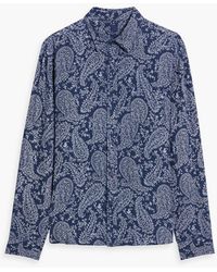 120% Lino - Paisley-print Linen Shirt - Lyst