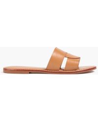 Soludos Shea Leather Slides - Brown