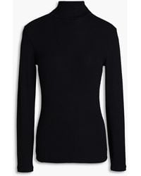 FRAME - Ribbed Modal-Blend Jersey Turtleneck Top - Lyst