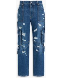Dolce & Gabbana - Distressed High-rise Cargo Jeans - Lyst