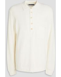 Frescobol Carioca - Murilo Ribbed Cotton And Wool-blend Polo Shirt - Lyst