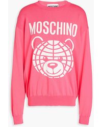 Moschino - Intarsia-knit Cotton Sweater - Lyst