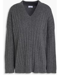 Brunello Cucinelli - Bead-Embellished Ribbed Cashmere Sweater - Lyst