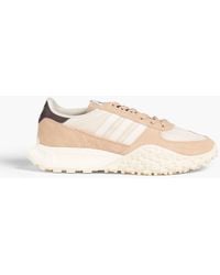 adidas Originals - Retropy F2 Suede And Stretch-knit Sneakers - Lyst