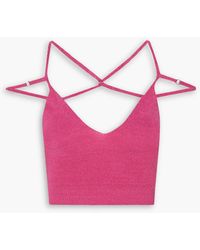 Jacquemus - Aneto Cropped Cold-shoulder Linen Top - Lyst
