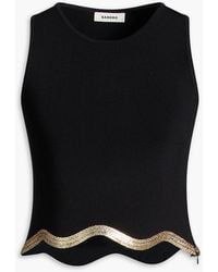 Sandro - Embellished Knitted Top - Lyst