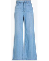 PAIGE - Harper hoch sitzende jeans mit weitem bein - Lyst