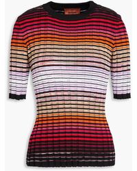 Missoni - Striped Ribbed-knit Top - Lyst