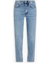 Rag & Bone - Fit 2 Slim-fit Faded Denim Jeans - Lyst