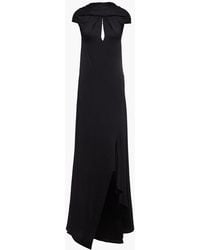 Roland Mouret - Skylark Draped Hammered Silk-satin Gown - Lyst