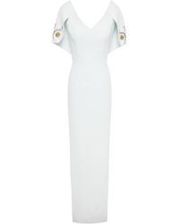 Safiyaa Embellished Crepe Gown - White