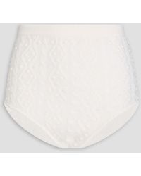 Loulou de Saison - Abelia shorts aus einer woll-kaschmirmischung mit zopfstrickmuster - Lyst