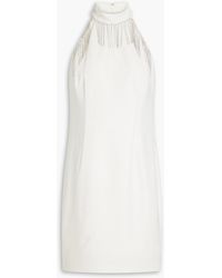 Aidan Mattox - Crystal-embellished Crepe Mini Dress - Lyst