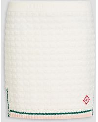 CASABLANCA - Cotton-Blend Bouclé Mini Skirt - Lyst