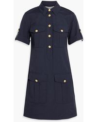 Veronica Beard - Lucca Cotton-Blend Poplin Mini Shirt Dress - Lyst