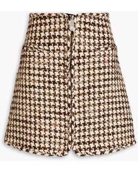 Sandro - Gena Houndstooth Bouclé-tweed Mini Skirt - Lyst