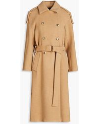 Maje - Double-breasted Wool-blend Felt Coat - Lyst
