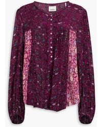 Isabel Marant - Ametissae Floral-print Silk-crepon Blouse - Lyst
