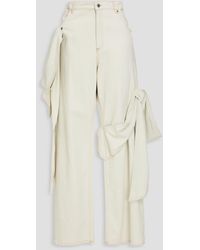 Blumarine - Knotted High-Rise Wide-Leg Jeans - Lyst