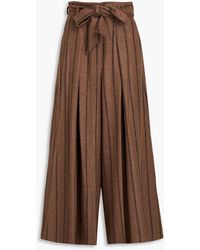 Dolce & Gabbana - Striped Alpaca-blend Felt Wide-leg Pants - Lyst