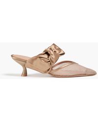 Malone Souliers - Marie mules aus mesh und satin mit schleife - Lyst