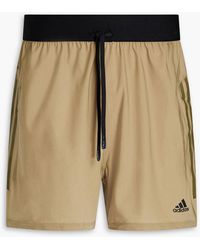 adidas - Shorts aus stretch-material mit logoprint - Lyst