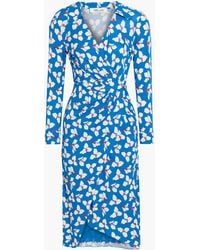 Diane von Furstenberg - Palmira Wrap-effect Floral-print Stretch-jersey Dress - Lyst