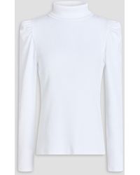 Veronica Beard - Cedar Ribbed Stretch-Pima Cotton-Jersey Turtleneck Top - Lyst
