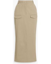 Nanushka - Edena Cotton-Blend Twill Maxi Skirt - Lyst