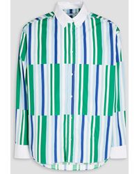 Maison Kitsuné - Striped Cotton-poplin Shirt - Lyst