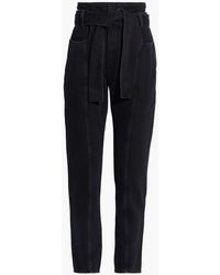 IRO - Ouzilly Belted Faded High-rise Tapered Jeans - Lyst