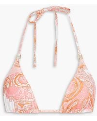 Melissa Odabash - Key west triangel-bikini-oberteil mit paisley-print - Lyst