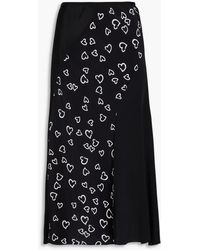 Diane von Furstenberg - Ravnita Printed Crepe De Chine Midi Skirt - Lyst