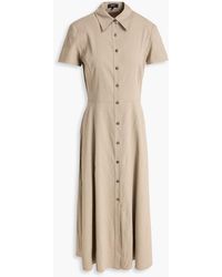Theory - Linen-Blend Midi Shirt Dress - Lyst