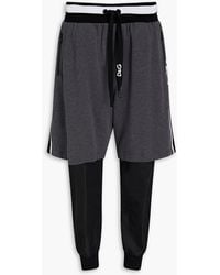 Dolce & Gabbana - Shell-paneled French Cotton-blend Terry Sweatpants - Lyst