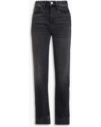 RE/DONE - Faded High-rise Straight-leg Jeans - Lyst