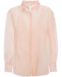 Maje Organza Shirt Peach - Multicolour