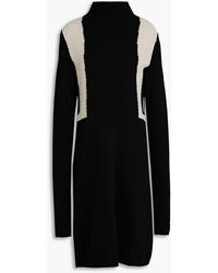 Rick Owens - Two-tone Cashmere And Wool-blend Dress - Lyst