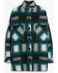IRO - Harwel Oversized Checked Brushed Wool-blend Felt Coat - Lyst
