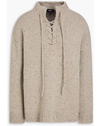 Theory - Lace-up Wool-blend Sweater - Lyst